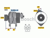 Alternator HONDA CIVIC VII Hatchback (EU, EP, EV) (1999 - 2006) Bosch 0 986 043 981