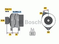 Alternator HYUNDAI ACCENT II LC BOSCH 0986049191