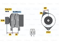 Alternator HYUNDAI ACCENT limuzina X3- BOSCH 0986042871