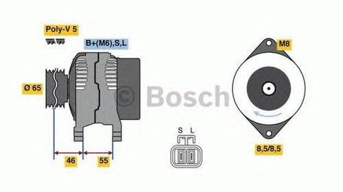 Alternator HYUNDAI GALLOPER I BOSCH 098608069