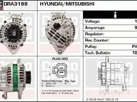 Alternator HYUNDAI GALLOPER I DELCOREMY DRA3188