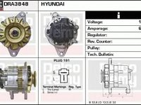 Alternator HYUNDAI GALLOPER I DELCOREMY DRA3848