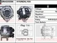 Alternator HYUNDAI GETZ TB DELCOREMY DRA0355N