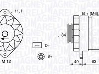 Alternator IVECO DAILY II autobasculanta MAGNETI MARELLI 063321044010