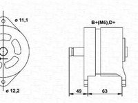 Alternator IVECO DAILY II platou sasiu MAGNETI MARELLI 063320021010