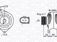 Alternator IVECO DAILY III caroserie inchisa combi MAGNETI MARELLI 063535250200