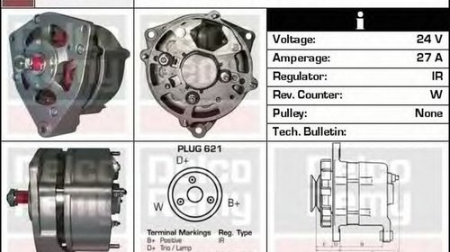 Alternator IVECO MK DELCO REMY DRA3330