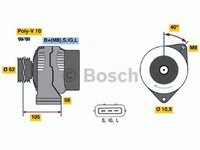 Alternator IVECO Stralis BOSCH 0986045170