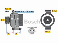 Alternator JAGUAR X-TYPE (CF1) (2001 - 2009) Bosch 0 986 049 460