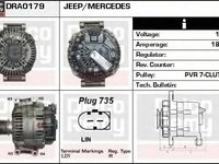 Alternator JEEP GRAND CHEROKEE III WH WK DELCOREMY DRA0179