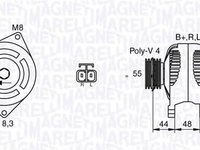 Alternator KIA PICANTO BA MAGNETI MARELLI 063532628010