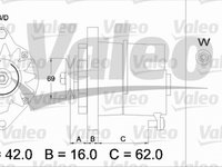 Alternator LANCIA DELTA I 831AB0 VALEO 436239