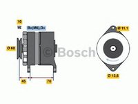 Alternator LANCIA DELTA II 836 BOSCH 0986036750