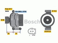 Alternator LAND ROVER DEFENDER pick-up (LD_) (1995 - 2016) Bosch 0 986 047 920