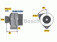 Alternator LAND ROVER DISCOVERY II LJ LT BOSCH 0123510073