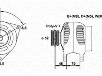 Alternator LAND ROVER RANGE ROVER II LP MAGNETI MARELLI 063341240010