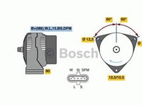 Alternator MAN TGA BOSCH 0986049820