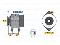 Alternator MAZDA 323 C IV BG BOSCH 0986037491