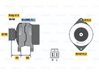 Alternator MAZDA MX-3 EC BOSCH 0986040541