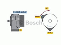 Alternator MERCEDES ATEGO (1998 - 2004) Bosch 0 986 047 210