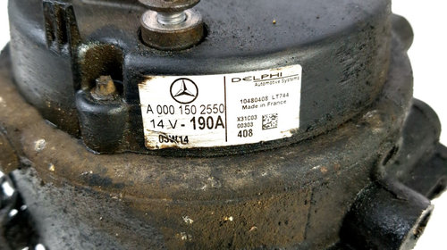 Alternator Mercedes-Benz C-CLASS (W203) 2000 - 2007 Motorina A0001502550, A 000 150 2550, 10480408LT744, 10480408