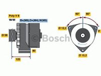 Alternator MERCEDES-BENZ CITARO O 530 BOSCH 0986043890