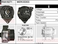 Alternator MERCEDES-BENZ CLK Cabriolet A208 DELCOREMY RAA19271