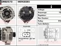 Alternator MERCEDES-BENZ CLK Cabriolet A208 DELCOREMY DRB2570