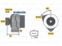 Alternator MERCEDES-BENZ M-CLASS W164 BOSCH 0986047480