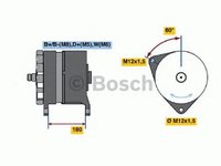 Alternator MERCEDES-BENZ O 305 BOSCH 0986037420