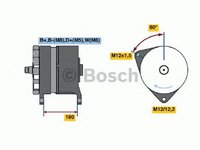 Alternator MERCEDES-BENZ O 404 BOSCH 0986041640