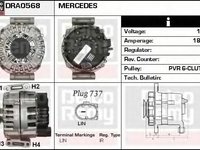 Alternator MERCEDES-BENZ SLK R172 DELCOREMY DRA0568