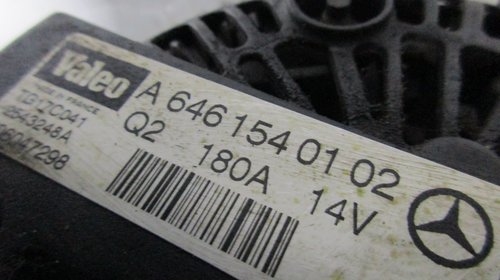 ALTERNATOR MERCEDES BENZ SPRINTER NEW W906 180A COD- A6461540102...