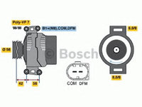 Alternator MERCEDES CLK Cabriolet (A209) (2003 - 2010) Bosch 0 986 045 380