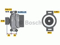 Alternator MERCEDES E-CLASS (W211) (2002 - 2009) Bosch 0 986 047 640