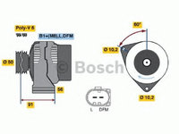 Alternator MERCEDES SLK (R170) (1996 - 2004) Bosch 0 986 047 540