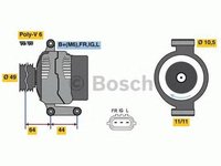 Alternator MINI MINI Cabriolet R52 BOSCH 0986080610