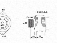 Alternator MITSUBISHI COLT III C5 A MAGNETI MARELLI 943346134010