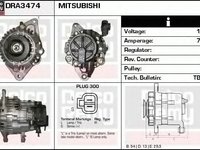 Alternator MITSUBISHI PAJERO CLASSIC V2 W DELCOREMY DRA3474