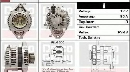 Alternator NISSAN ALMERA II Hatchback N16 DEL