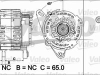 Alternator NISSAN MICRA II K11 VALEO 437512