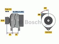 Alternator NISSAN PRIMERA P11 BOSCH 0986080120