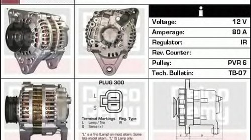 Alternator NISSAN PRIMERA P11 DELCOREMY DRA32