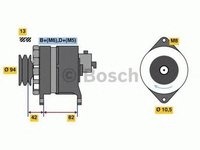 Alternator NISSAN VANETTE CARGO bus HC 23 BOSCH 0986049850