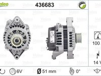 Alternator OPEL ASTRA F Cabriolet 53 B VALEO 436683