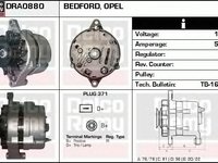 Alternator OPEL ASTRA F combi 51 52 DELCOREMY DRA0880