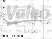 Alternator OPEL ASTRA F hatchback 53 54 58 59 VALEO 436295