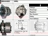 Alternator OPEL ASTRA F hatchback 53 54 58 59 DELCOREMY DRA4460