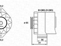 Alternator OPEL ASTRA F hatchback 53 54 58 59 MAGNETI MARELLI 943356659010