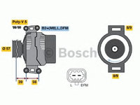 Alternator OPEL ASTRA G combi (F35_) (1998 - 2009) Bosch 0 986 044 010
